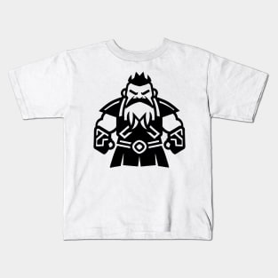 Minimalist Vector Dwarf Fighter Kids T-Shirt